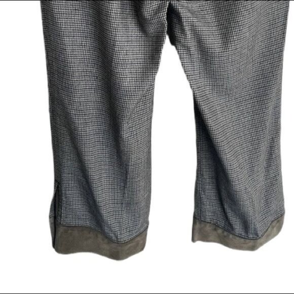 Dolce & Gabbana Women Capri Pants in Houndstooth W Calfskin Details Sz 42 US 10 - Picture 5 of 16